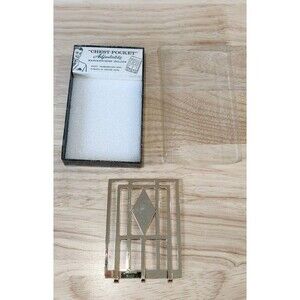 VINTAGE BRYCO ADJUSTABLE Brass HANDKERCHIEF HOLDER WITH ORIGINAL BOX